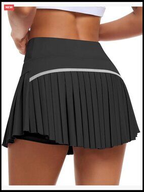Pleated Tennis Skirt with Built-in Shorts High Waisted Golf Skort Athletic
